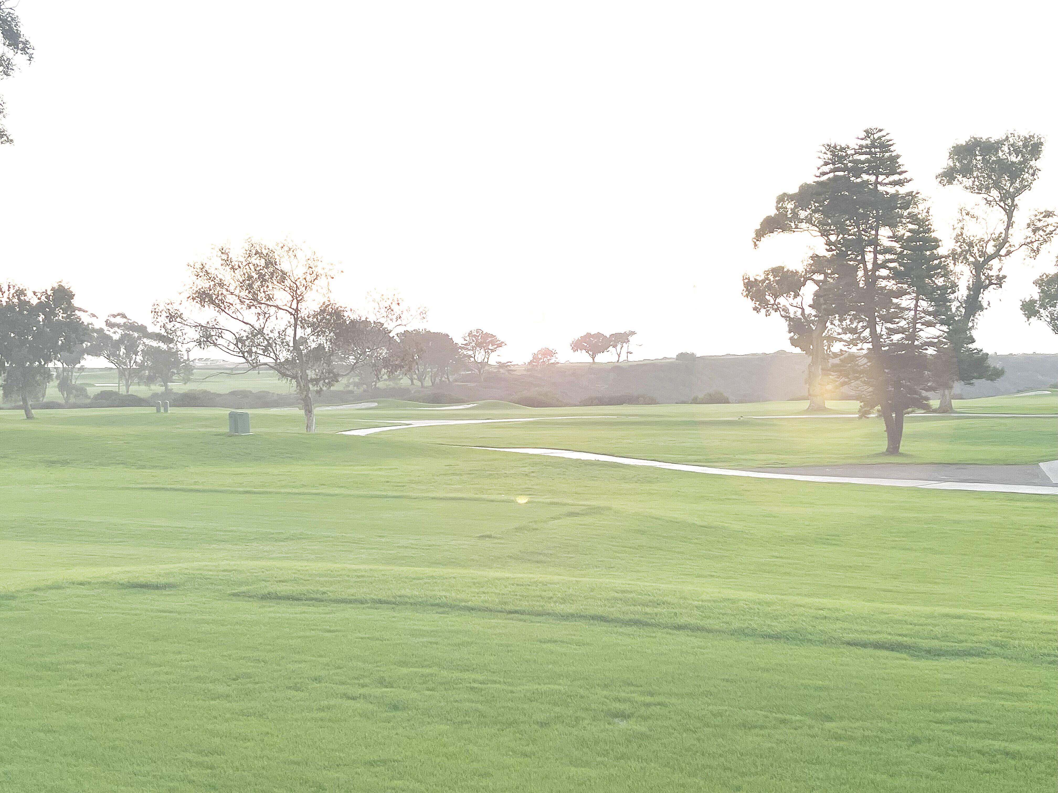 Sunset over a quiet professional landscape